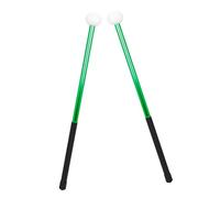 TOYANDONA Green Felt Head Drumsticks with Alloy Handles, Practical Marching Drumstick Designed for Beginners and Children to Relieve Hand Fatigue during Practice