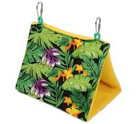 TOYANDONA Green Hanging Bird Nest Hammock Tropical Rainforest Pattern, Comfortable Sunshade Cloth Bed for Small Birds like Canary, for Windows Fence Or Stairs as A Resting Spot Assorted