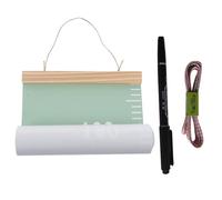 TOYANDONA Growth Chart Wall Hanging Ruler for Height Measurement, Avocado Green Canvas Growth Height Chart Tape Measure and Marker, Nursery Playroom Wall Decor for Boys