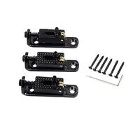TOYANDONA Guitar Bridge Parts for Bass Guitar Single Black Rolling Saddle Screws Construction Easy Installation Replacement