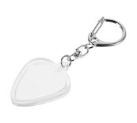 TOYANDONA Guitar Pick Holder Keychain Heart Shaped Clear Case for Easy Identification and Storage of Standard Guitar Picks for Music Enthusiasts and Players