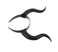 TOYANDONA Halloween Devil Horn Headband Gothic Costume Accessory for Women with Adjustable Design and Realistic Curved Style