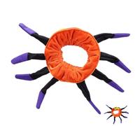 TOYANDONA Halloween Themed Pet Collar for Small Animals with Spider Shape and Lint Material, for Dogs and Rabbits at Parties or Outdoor Events, Providing Cute Decoration and Festive Charm