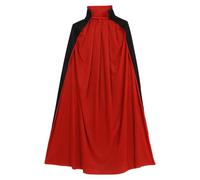 TOYANDONA Halloween Vampire Cloak Capes, 1.4m Dual-layer Stand Collar, Witch Cloak Capes for Adult, Cosplay Prop for Halloween Masquerade Party (Black and Red)