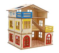 TOYANDONA Hamster Castle Wooden House with Climbing Ladder Natural Durable Small Pet Hideout and Play Nest Breathable Two Story Villa for Hamsters Promotes Exercise and Agility