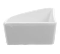 TOYANDONA Hamster Ceramics Food and Water Bowl for Squirrels and Guinea Pigs Triangular White Small Animal Feeder