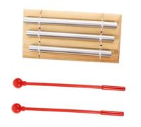 TOYANDONA Hand Chime Musical Instrument Light Brown Wind Chimes with Mallet for Meditation Yoga Classroom Music Supplies for Beginners