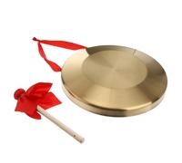 TOYANDONA Hand Gong Cymbal Chinese Gong for Company Opening Traditional Percussion Mallets Red Easy Storage Resounding Sound