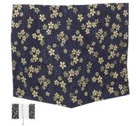 TOYANDONA Hand-Made Navy Cloth Book Cover with Beautiful Pattern, Sturdy Protective Book Sleeve for Students, Washable and Functional for Personal and Business Use