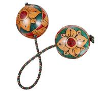 TOYANDONA Hand-Painted Aslatua Shaker African Percussion Shaking Rhythm Ball Instrument Rope Length 29-32CM Unique Pattern for Boys and Girls Adults Beginners