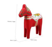 TOYANDONA Hand Painted Decorative Wooden Swedish Horse Figurine for Home Decor Vibrant Christmas Ornament with Bright Colors Nordic Dalecarlian Style Sculpture for Living and Festive Display