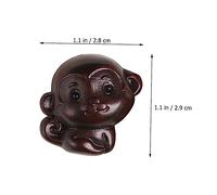 TOYANDONA Handcrafted Rosewood Monkey Statue Pendant Keyring Ornament Small Monkey Adornment Fine Carving Practical Animal Decor