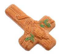 TOYANDONA Handcrafted Wooden Prayer Cross for Baptism, Splinter-free and Handheld Spiritual Keepsake with Prayer Cards, Souvenir for Nursery Or Shower Present