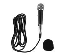 TOYANDONA Handheld Metal Microphone Wired Dynamic Vocal Mic with Cable for Recording Singing Outdoor Speaker Use Mini Portable Karaoke Mic for Black Silver