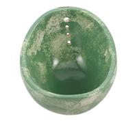 TOYANDONA Handmade Ceramic Herb Stripper Bowl with Ergonomic Pottery Kitchen Tool for Removal Preserves Natural Aroma Multipurpose for Kale Broccoli and Herbal Preparations