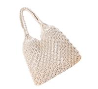 TOYANDONA Handmade Cotton Rope Woven Tote Bag Lightweight Mesh Beach Bag Large Capacity Casual Shoulder for Women Shopping Picnic Travel