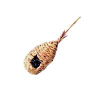 TOYANDONA Handmade Hanging Bird Nest Grass Weaving Comfortable Living for Small Birds Natural Material for Canary Parrot Lark