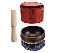 TOYANDONA Handmade Tibetan Singing Bowl Set Bowl Meditation Sound for Chakra Healing Complete Accessories Wood Mallet Cushion Random Color