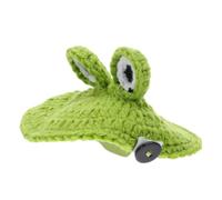 TOYANDONA Handmade Woolen Yarn Knitted Apparel Winter Sweater in Frog Shape with Elastic Strap Easy to Clean and Prevents Rapid Body Heat Loss, for Festive Turtle for Small Animal Pets