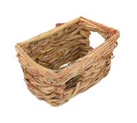 TOYANDONA Handwoven Hamster Hideout Nest Breathable Pet House Small Animal Hideaway for Hamsters and Small Pets Comfortable Natural Grass Shelter for Rest and Play Birthday