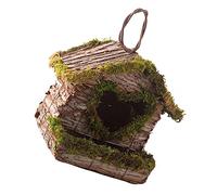 TOYANDONA Hanging Bird Nest Creative Wooden Bird House Shelter for Outdoors Garden Decoration Provides Safe Hideaway From Predators and Weather