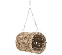 TOYANDONA Hanging Hammock Bed Nest Hamster Natural Straw Woven Lightweight and Foldable Providing a Secure and Comfortable Spot, Can be Hanged Anywhere for Small Pets Including Chairs