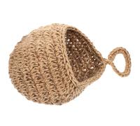 TOYANDONA Hanging Wall Basket Teardrop Shaped Bohemian Style Jute Hemp Rope Onion Potato Storage Basket for Fruit Garlic Neat Large-capacity Storage for Party Restaurant