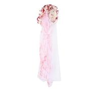 TOYANDONA Headband Versatile Accessory Halloween with Realistic Blood Splatter Effect Mesh Material Unique Day the Dead Veil Flower Crown Headwear for Ghost Festival and Party