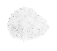 TOYANDONA Heart Shaped Jewelry Box with Luxurious Rhinestone Flowers Elegant Wedding Ring Holder for Engagement Proposal Anniversary Keepsake Portable Decorative Storage Case