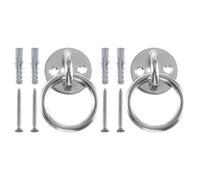 TOYANDONA Heavy Duty Exercise Band Wall Mount with Stainless Steel Construction and Stable Support, Easy Installation Swing Hangers for Gym and Ceiling Installations, Silver Exercise Ball