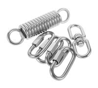 TOYANDONA Heavy Duty Stainless Steel Swing Spring Kit for Hammock and Porch Swing Shock Absorbing Hanging Chair Hardware Set with Metal Rings Outdoor Hanging Supplies