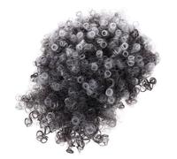 TOYANDONA High Puff Curly Ponytail Wig with Bangs for Women, Synthetic Afro Hairpiece in Grey, Voluminous Short Drawstring Wig for Party and Cosplay