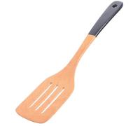 TOYANDONA High-Temperature Resistant Beech Wood Cooking Spatula with Blue Handle Non-Stick Kitchen Utensil for Household Use Smooth Rounded Edges and Anti-Scald Design for Long-Term Cooking