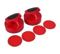 TOYANDONA Hockey Pucks and Slider Pusher for Table Hockey Pushers with Flocked Grip and Replacement Pucks Reliable Accessories for Indoor Game Tables