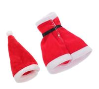 TOYANDONA Holiday Doll Costume Dress with Christmas Elements Reusable Miniature Outfit for Festive Celebrations Detailed Design and Accessories for Dolls