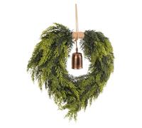 TOYANDONA Holiday Wreaths Decor Home Decor Heart Ornament Wreaths for Front Door Window for Porch Wall Hanging Green