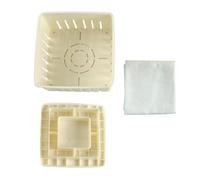 TOYANDONA Homemade Tofu Mold Tool with Cotton Cheese Cloth DIY Tofu Making Box for Vegan Cooking Kitchen Mold for Easy Soybean Curd Pressing