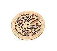 TOYANDONA Human Pattern Wooden Soundhole Cover Block Maple Wood Sound Hole Buffer for Guitars Reduces Feedback Easy to Install Decorative Accessory for Acoustic Instruments