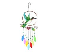 TOYANDONA Hummingbird Iron Wind Chime Pendant Metal Handicraft Home Garden Decoration Birthday with Delicate Design