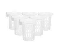 TOYANDONA Hydroponic Baskets Plastic Flower Pot Wall-Mounted Hydroponic Net Cups for Home Office, 6Pcs, Small Sturdy Planter for Aquatic Plants Sweet Potato Decor