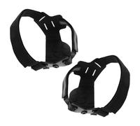 TOYANDONA Ice Cleats Non-slip Silicone for Shoes and Boots with 7 Spike System 2pcs and Stainless Steel Traction Grippers, Quick off Design for Snow Hiking and Nighttime Walks