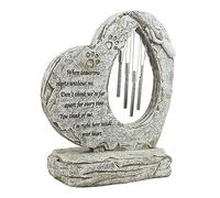 TOYANDONA Indoor Outdoor Pet Memorial Tombstone with Wind Chimes Stone for Garden Porch Living Room Commemorate Your Beloved Pet with Beautiful Memorial Decor