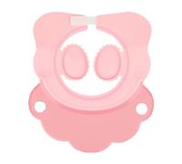 TOYANDONA Infant Bathing Cap Easy to Wear Silicone Pink Adjustable with Cartoon Design Baby Shampoo Hat and Sunshade and Hair Protection for Comfortable Shower
