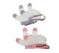 TOYANDONA Infants Finger 2 Sets of Breathable Gloves Stop Thumb Sucking Gentle Rope Wrist Comfortable for Baby's Hands Safe Easy to Dry