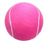 TOYANDONA Inflatable Large Rubber Tennis Ball for Soft Flannel Surface Outdoor Sports Pink