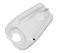 TOYANDONA Inflatable Portable Shampoo Basin with Drain Hose and Headrest, White Plastic Hair Washing Sink for Bedridden Elderly, Pregnant Women, and at Home or Travel