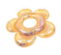TOYANDONA Inflatable Swim Ring with Sequin Flower Design Safe Swimming Float for Pool and Beach Sequin Sunflower Pattern Lightweight and Easy to Inflate for Family Fun and Summer Parties
