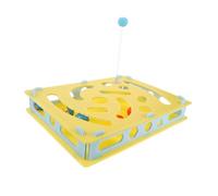 TOYANDONA Interactive Cat Maze Stimulating Food Dispenser Puzzle Feeder for Indoor Cats Encourages Slow Feeding Promotes Healthy Eating Engaging Teaser Wand Enrichment Fun