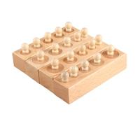 TOYANDONA Interactive Educational Wooden Cylinder Shape for Boys Montessori Fine Motor Skills Development Visual Discrimination Learning Safe Non-toxic Material Play Enhancer