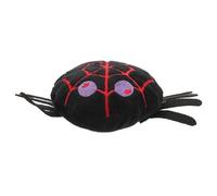 TOYANDONA Interactive Halloween Cat Plush Spider Shape with Refillable Catnip Soft Black Plush Material for Indoor Cats and Kittens